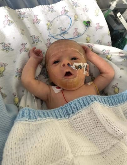 Theo small in Hospital